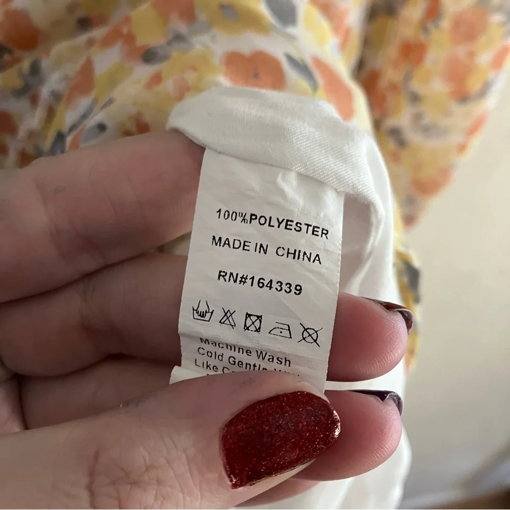 EUC, Petal & Pup Yellow Pleated Mini Dress Mock Neck,SZ 10 - Picture 14 of 14